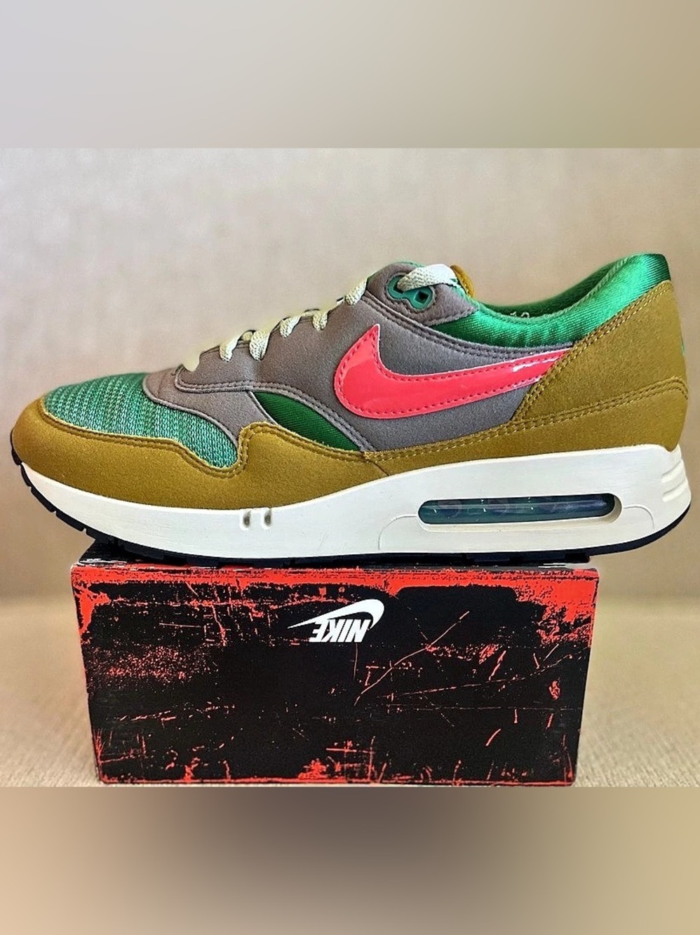 Size 13 - Nike Air Max 1 '86 PRM Powerwall BRS Classic Green HF0551-300 Men's